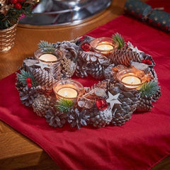 Three Kings Candle Holder Three Kings FrostStar Quartet Candle Holder 33cm