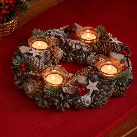 Three Kings Candle Holder Three Kings FrostStar Quartet Christmas Candle Holder – 33cm