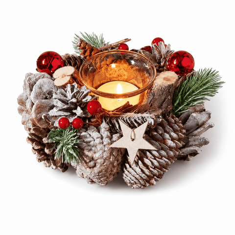 Three Kings Candle Holder Three Kings FrostStar Solo Christmas Candle Holder – 15cm
