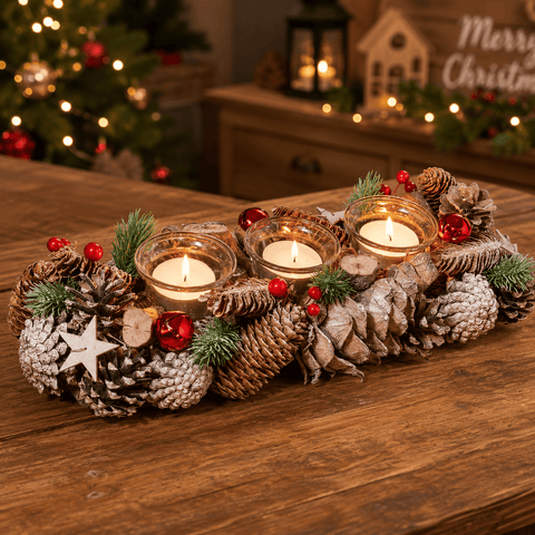 Three Kings Candle Holder Three Kings FrostStar Trio Christmas Candle Holder – 36cm