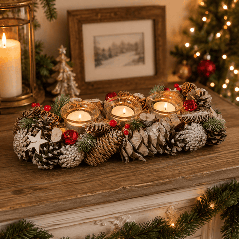 Three Kings Candle Holder Three Kings FrostStar Trio Christmas Candle Holder – 36cm