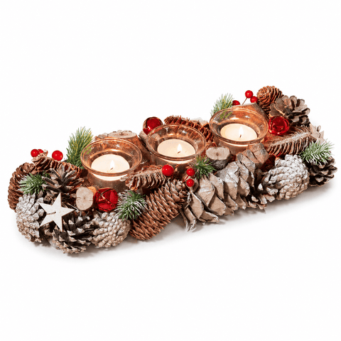 Three Kings Candle Holder Three Kings FrostStar Trio Christmas Candle Holder – 36cm