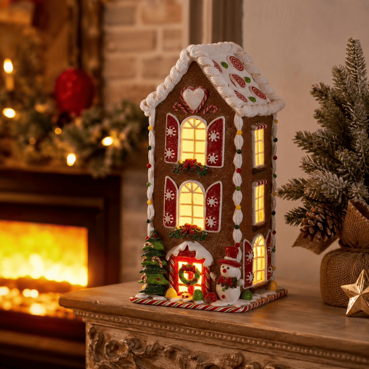 Three Kings Gingerbread Houses Three Kings Frosty Gingerbread Candy Home – 29 x 14cm