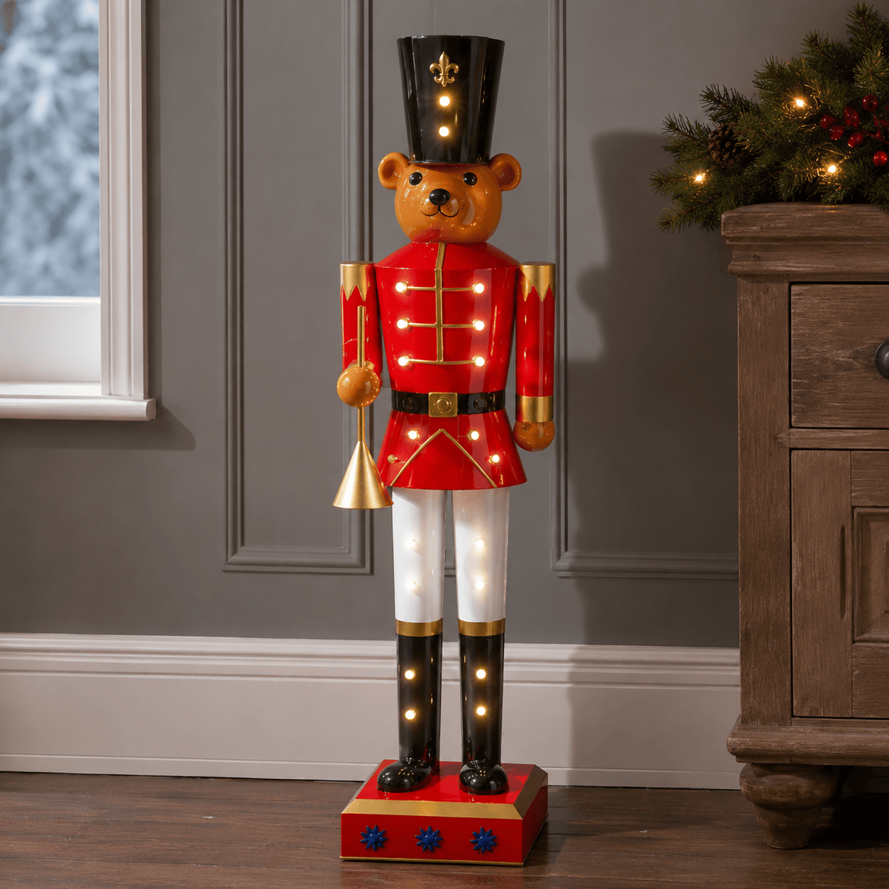 Three Kings Nutcrackers Three Kings Giant Teddy Cracker Nutcracker Decoration – 1.2m