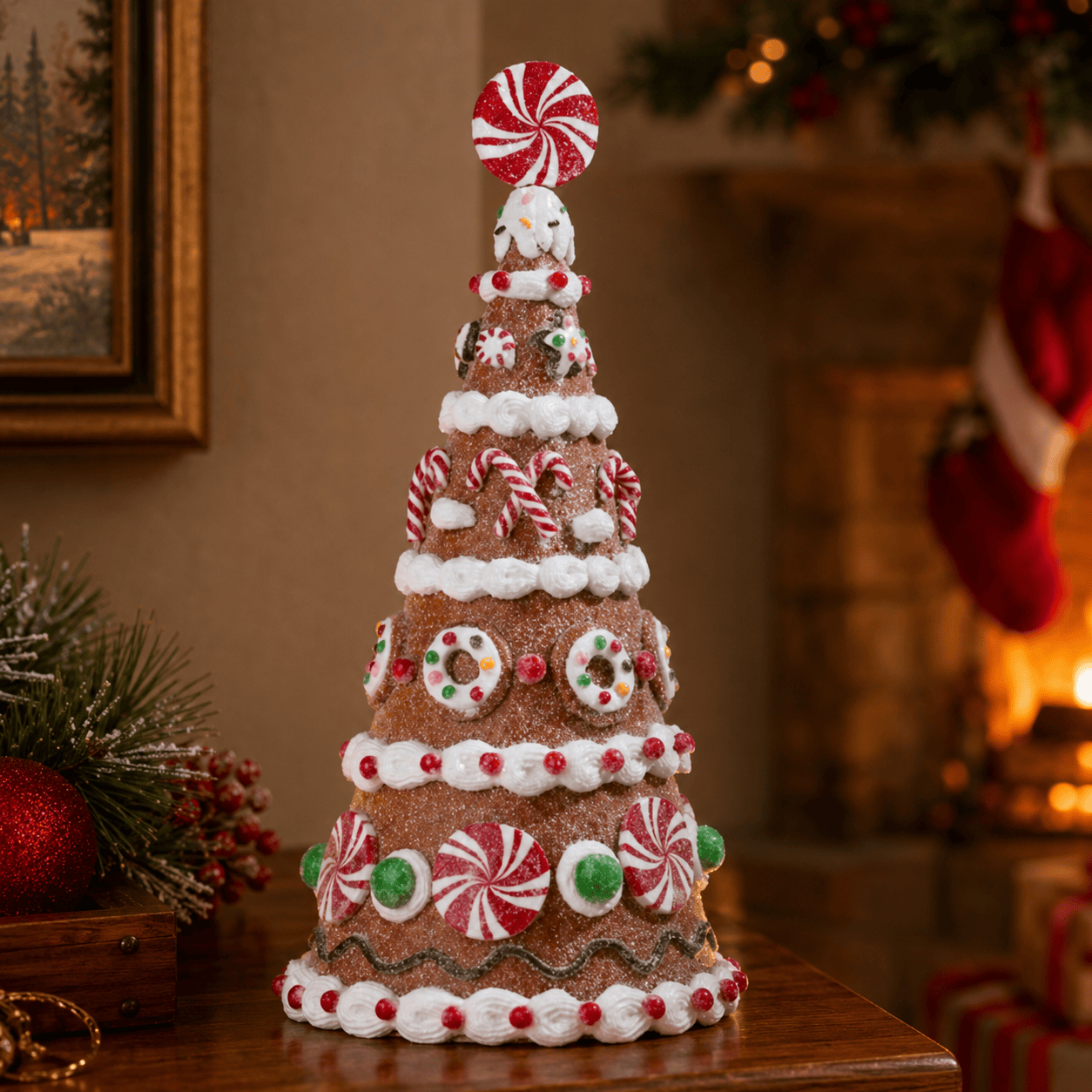 Three Kings Gingerbread Houses Three Kings Gingerbread Candy Christmas Tree – 26cm