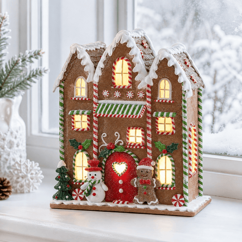 Three Kings Gingerbread Houses Three Kings Gingerbread Candy Towers Decoration – 27 x 22cm
