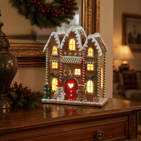 Three Kings Gingerbread Houses Three Kings Gingerbread Candy Towers Decoration – 27 x 22cm