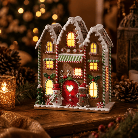 Three Kings Gingerbread Houses Three Kings Gingerbread Candy Towers Decoration – 27 x 22cm