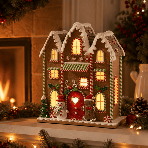 Three Kings Gingerbread Houses Three Kings Gingerbread Candy Towers Decoration – 27 x 22cm