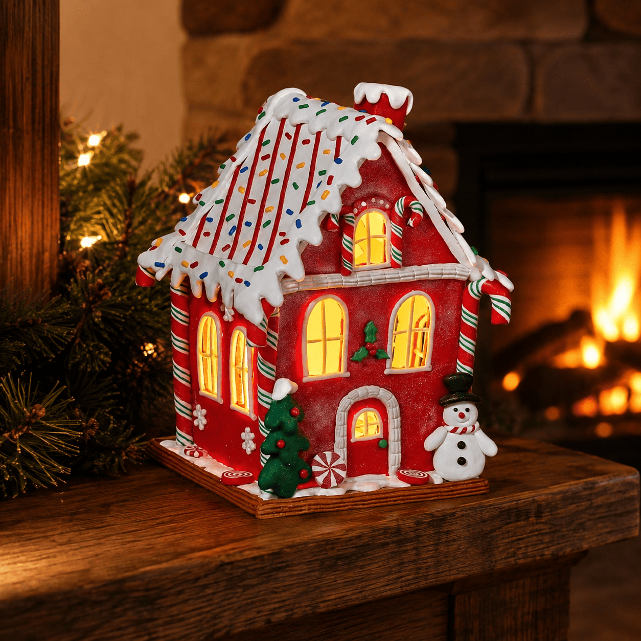 Three Kings Gingerbread Houses Three Kings Gingerbread Frosty Candy Cabin – 20 x 14cm
