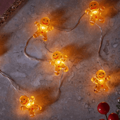 Three Kings Christmas Indoor Lights Three Kings Gingerbread String Lights 20pc