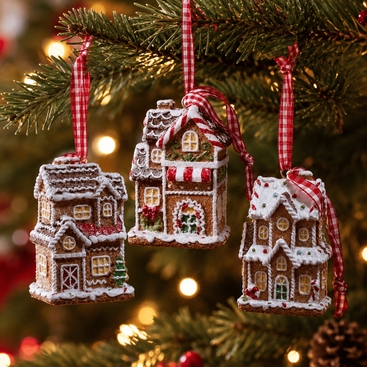 Three Kings Hanging Decor Three Kings Gingerbread Town House Pendant Assorted Designs