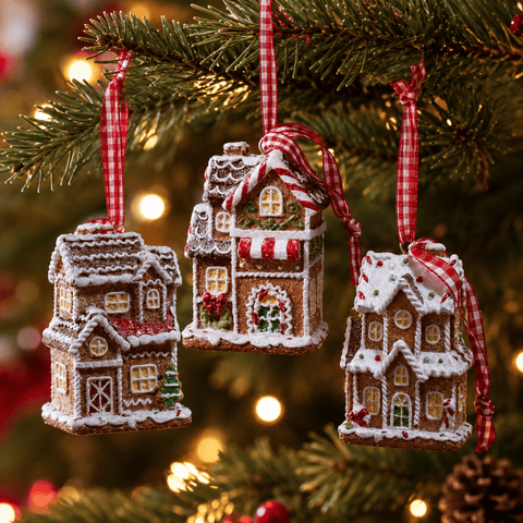 Three Kings Hanging Decor Three Kings Gingerbread Town House Pendant Assorted Designs