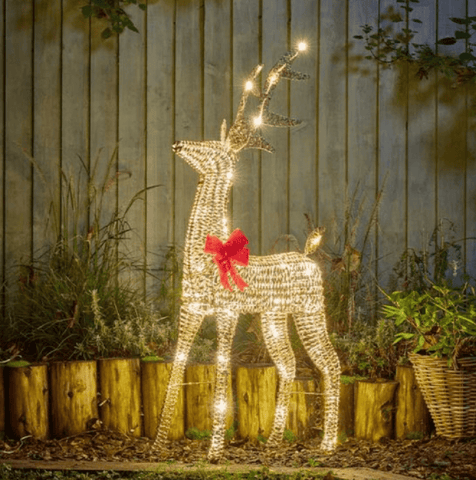 Three Kings Christmas Lit Decor Three Kings GlitterTwist Lit Reindeer Large