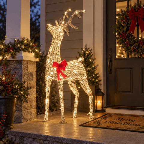 Three Kings LED Deer Three Kings GlitterTwist Lit Reindeer XL – 115cm