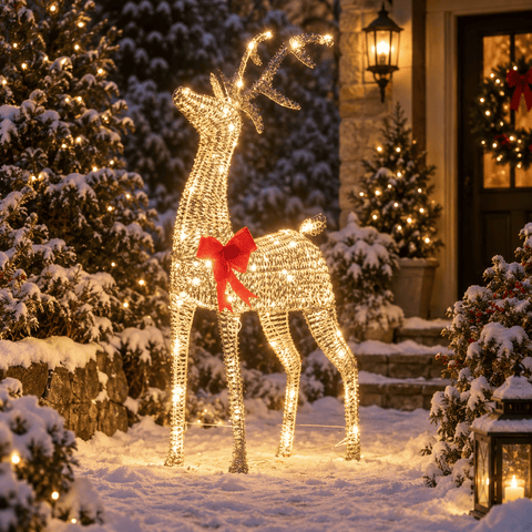 Three Kings LED Deer Three Kings GlitterTwist Lit Reindeer XL – 115cm