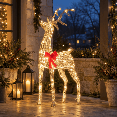 Three Kings LED Deer Three Kings GlitterTwist Lit Reindeer XL – 115cm
