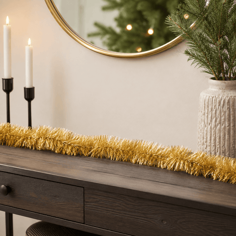 Three Kings Tinsel Three Kings Gold Deluxe Christmas Tinsel Garland – 2m