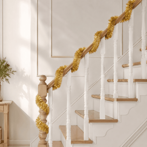 Three Kings Tinsel Three Kings Gold Deluxe Christmas Tinsel Garland – 2m