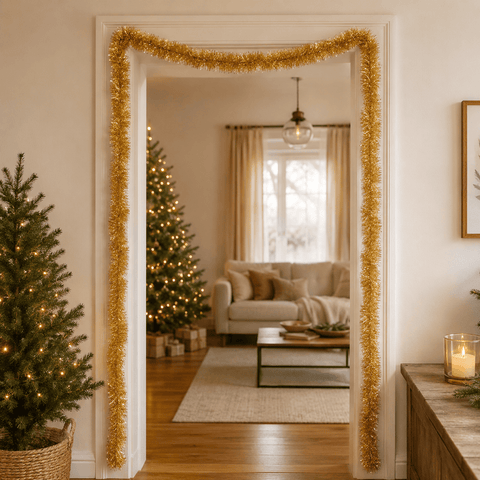 Three Kings Tinsel Three Kings Gold Deluxe Christmas Tinsel Garland – 2m