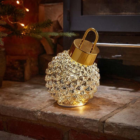 Three Kings Baubles Three Kings Gold InLit Spinning DecoBauble