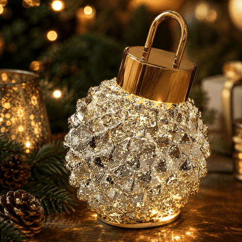 Three Kings Baubles Three Kings Gold InLit Spinning DecoBauble