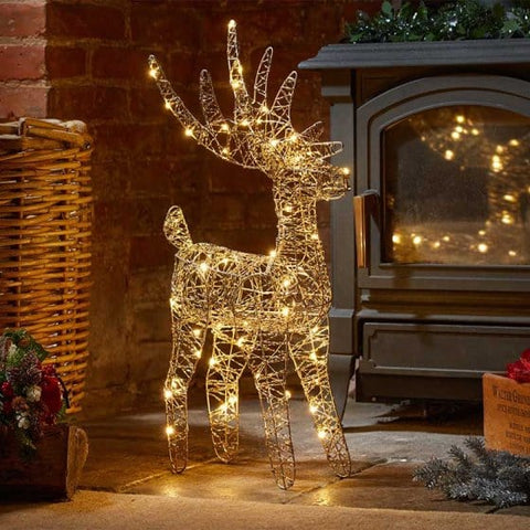 Three Kings LED Deer Three Kings Gold Weave WonderDeer 43cm