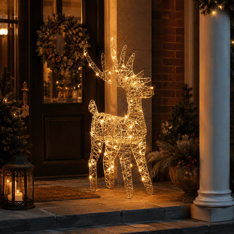Three Kings LED Deer Three Kings Gold Weave WonderDeer – 43cm