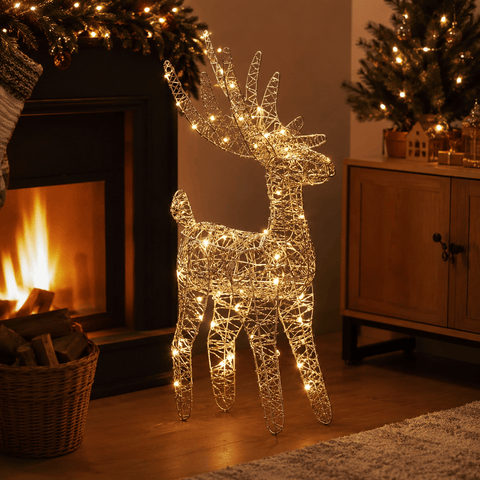 Three Kings LED Deer Three Kings Gold Weave WonderDeer – 43cm