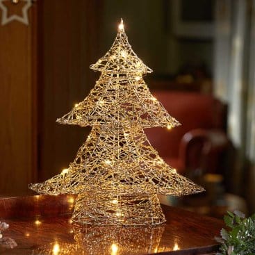 Three Kings LED Mesh Trees Three Kings Gold Weave WonderTree - 40cm