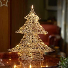 Three Kings LED Mesh Trees Three Kings Gold Weave WonderTree - 40cm