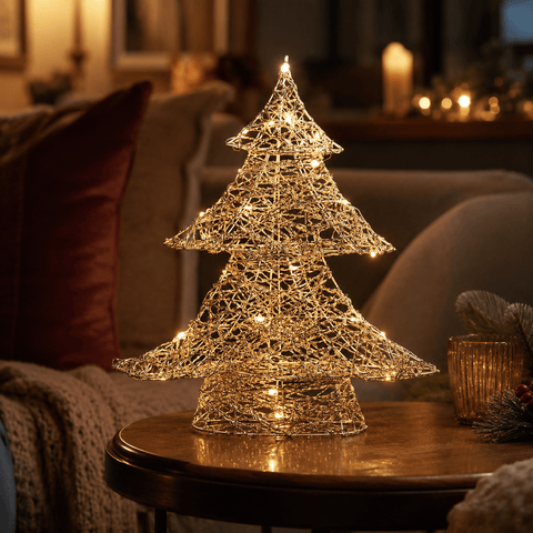 Three Kings LED Mesh Trees Three Kings Gold Weave WonderTree - 60cm