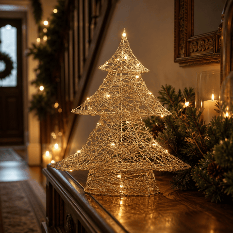 Three Kings LED Mesh Trees Three Kings Gold Weave WonderTree - 60cm