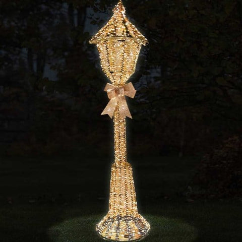 Three Kings Christmas Lit Decor Three Kings GoldTwist Lamp Post Large