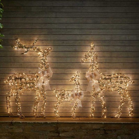 Three Kings LED Deer Three Kings GoldTwist Lit Deer Family