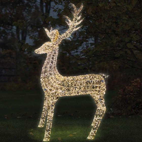 Outdoors Christmas Decorations Three Kings Christmas LED Stag - Trowell ...