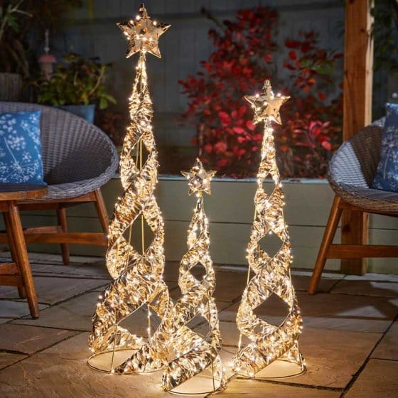 Three Kings LED String Trees Three Kings GoldTwist Starbelisk 60cm