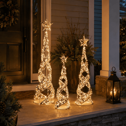Three Kings LED String Trees Three Kings GoldTwist Starbelisk Tree – 60cm