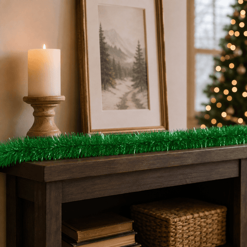 Three Kings Tinsel Three Kings Green Deluxe Christmas Tinsel Garland – 2m