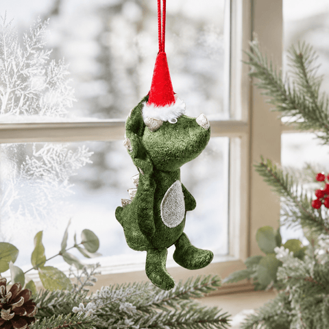 Three Kings Dinosaur Christmas Three Kings Green Festive Dino Pendant