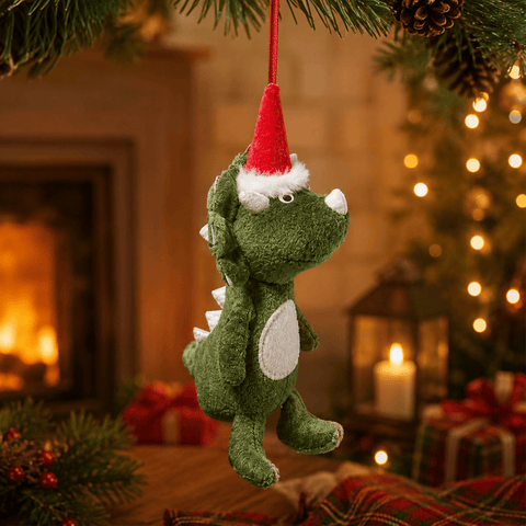 Three Kings Dinosaur Christmas Three Kings Green Festive Dino Pendant