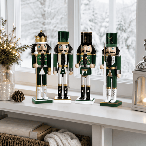 Three Kings Nutcrackers Three Kings Green Grenadiers Nutcracker Christmas Decoration – 4 Mixed Designs