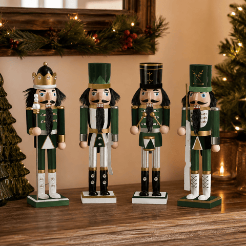 Three Kings Nutcrackers Three Kings Green Grenadiers Nutcracker Christmas Decoration – 4 Mixed Designs