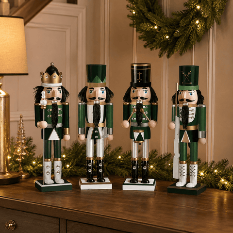 Three Kings Nutcrackers Three Kings Green Grenadiers Nutcracker Christmas Decoration – 4 Mixed Designs