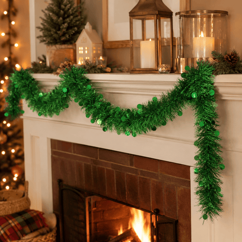 Three Kings Tinsel Three Kings Green X-Bling! Tinsel Bauble Streamer – 2m