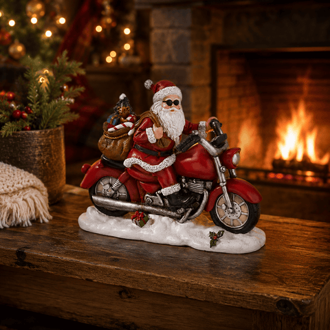 Three Kings Models & Scenes Three Kings 'Happy Rider' Santa Christmas Figurine
