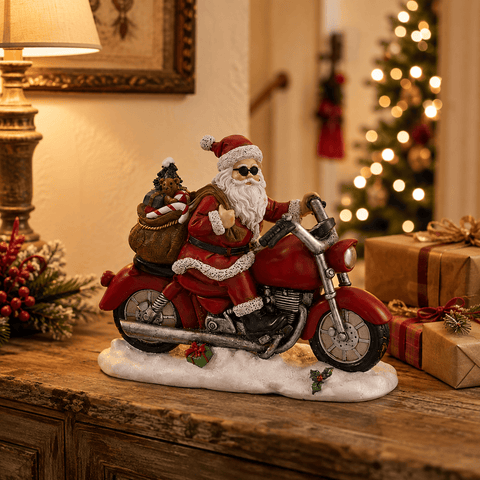 Three Kings Models & Scenes Three Kings 'Happy Rider' Santa Christmas Figurine