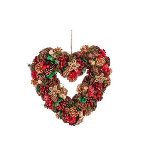 Three Kings Wreaths & Garlands Three Kings Heart Wreath 35cm
