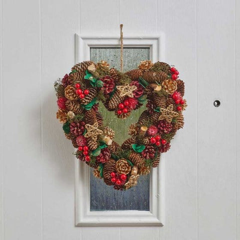 Three Kings Wreaths & Garlands Three Kings Heart Wreath 35cm