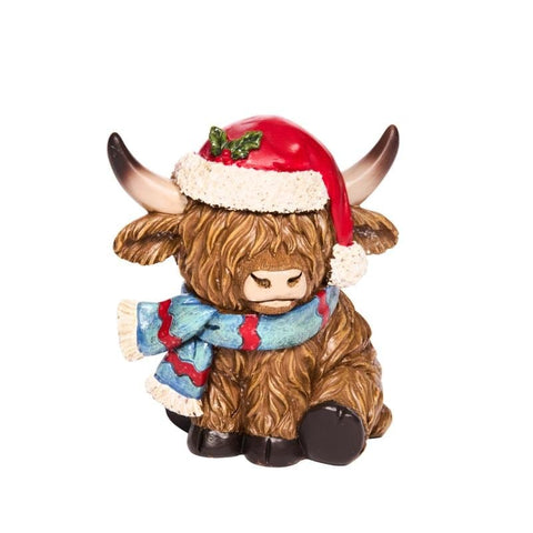 Three Kings Models & Scenes Three Kings Highland Cow Christmas Decoration – Mixed Case